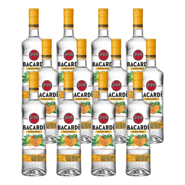 Caja De 12 Bacardí Blanco Mango Chile 750 Ml