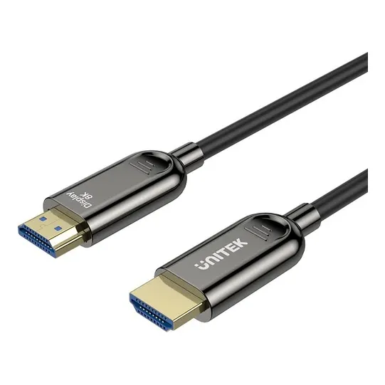 Cable Unitek Fibra Óptica Hdmi 2.1 8k 100m Sin Pérdida Señal