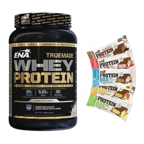True Made Whey Protein Ena 2lb Truemade + 3 Protein Bar Ena