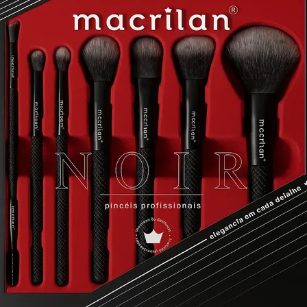 Pincéis Profissionais Maquiagem 7un Macrilan Ed009