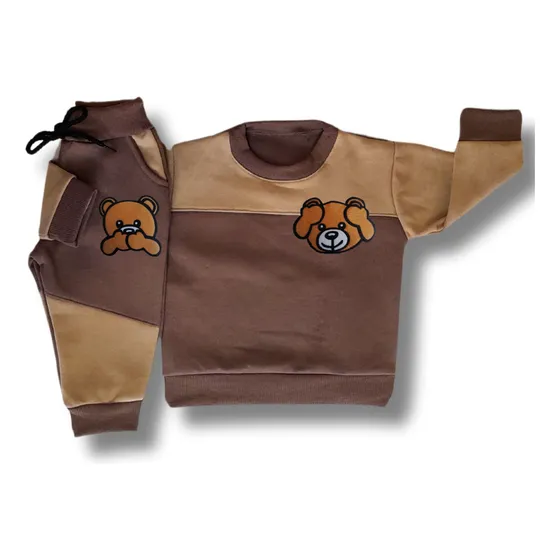 Conjunto Moletom Roupa De Frio Bebê Moletom Grosso