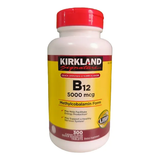 Vitamina B12 De 5000 Mcg, Kirkland 300 Cápsulas. Importadas