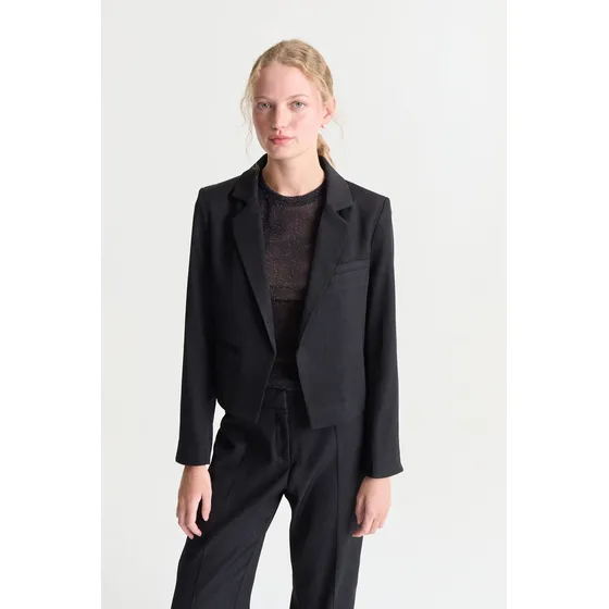 Blazer Corto Entallado Con Brillo Sutil Mujer Desiderata