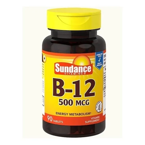 Vitamina B 12 Sundance 500mcg X 90 Tabletas Sin Tacc Apto Veganos