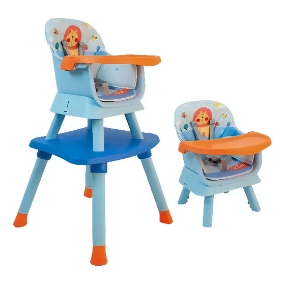 Silla De Comer 5 En 1 Premium Baby Table Color Turquesa Lion