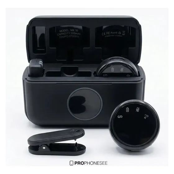 Microfone Lapela Sem Fio Duplo Bluetooth Profissional Redondo Ima Usb Tipo C Recarregavel Compatível Com Ios Android Celular Pc Usbc Anti Ruido Qualidade Palestra Adaptador Videos Professor