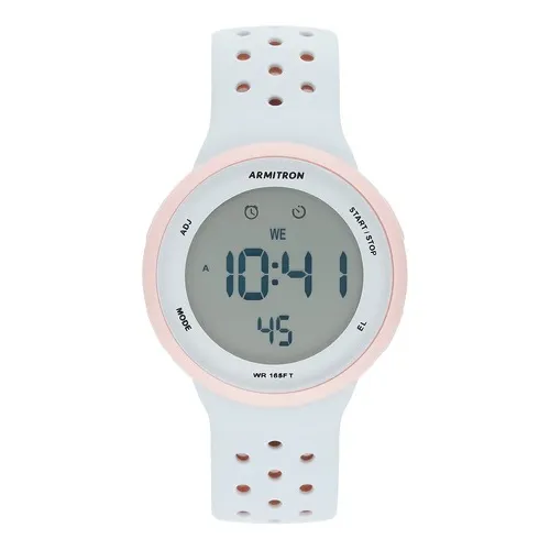 Reloj Armitron Dama Correa Policarbonato Color Blanco