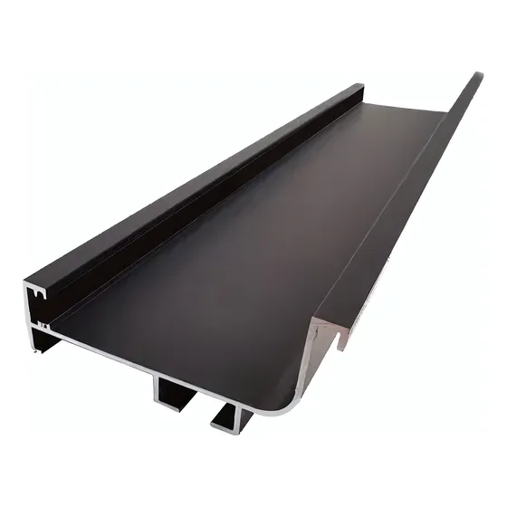 Perfil Gola Superior O  J  Negro Para Cinta Led Marca Bari