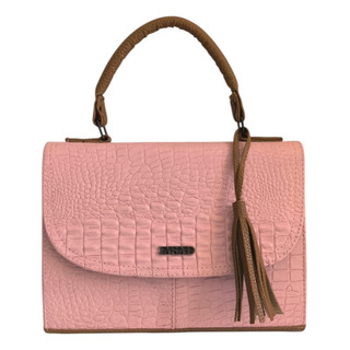 Moderno Bolso Crossbody Mediano Color Rosa Piel Artesanal Rosa Lisa Níquel Camel Moderno Bolso Crossbody Mediano Color Rosa Piel Artesanal Rosa Lisa Níquel Camel