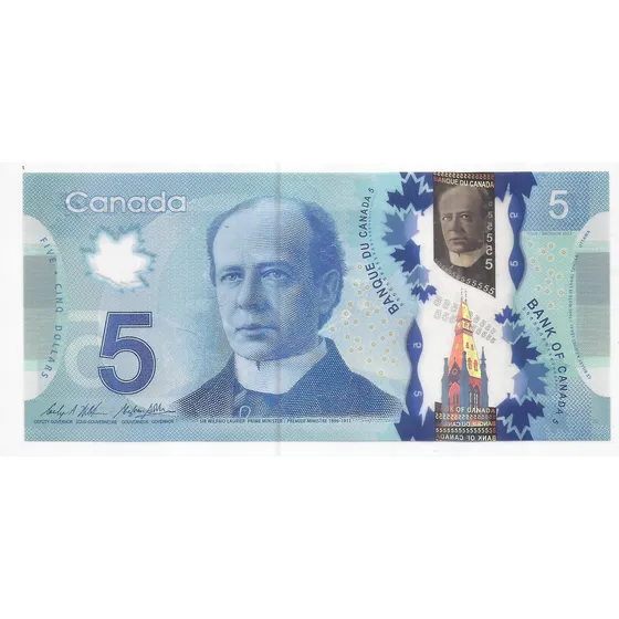 Canada Billete De 5 Dolares Polimero Sin Circular