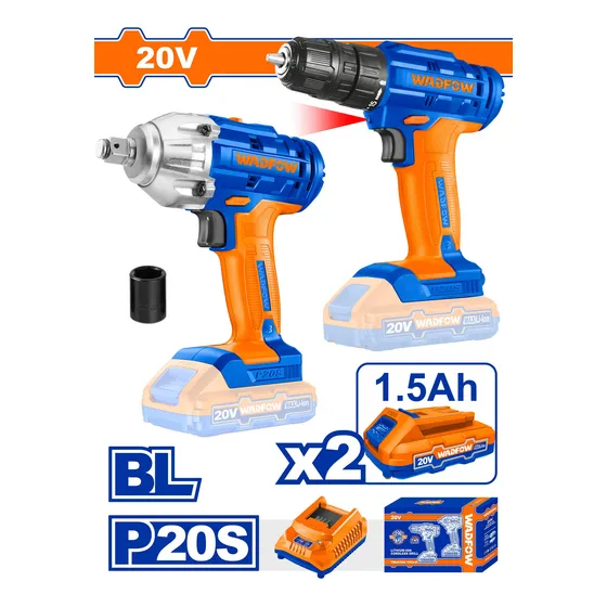 Kit Llave De Impacto 300nm + Taladro Inalambrico 35nm De 20v