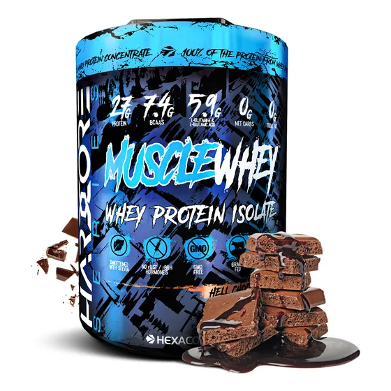 Proteina Hexacore Muscle Whey 5 Lbs. 4.8 Lbs (64 Servicios)