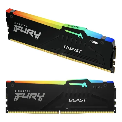 Memória Kingston Fury Beast Ddr5 16gb 4800mt/s Rgb Pc Ram