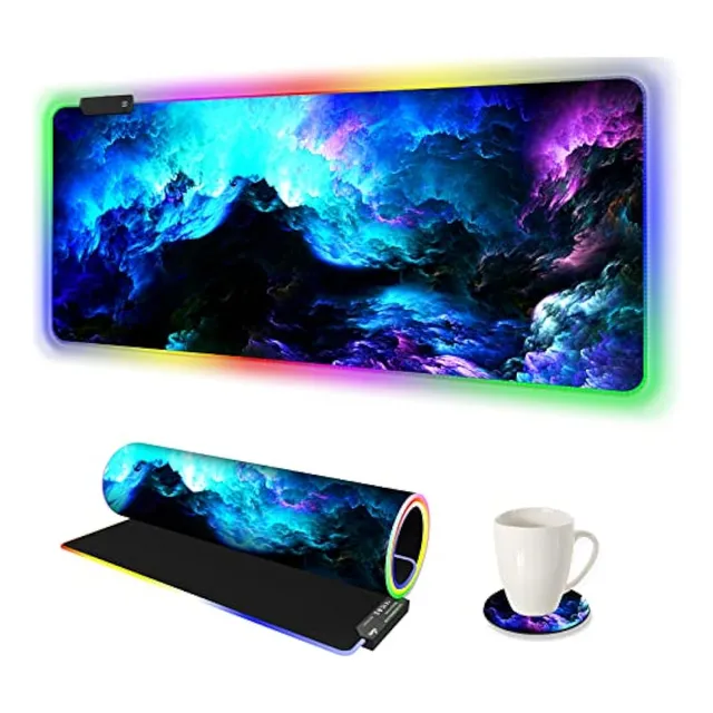 Artso Alfombrilla De Mouse Rgb Para Juegos Grande,