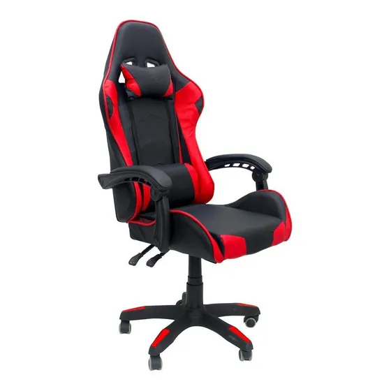 Cadeira de escritório Nagano NCRGP gamer ergonômica preta e vermelha com estofado de couro sintético