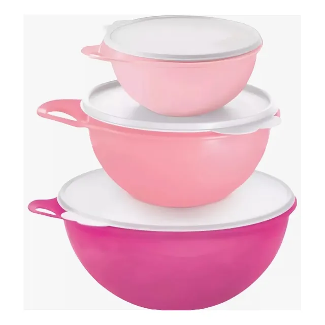 Set 3 Tazones Rosas Tupperware