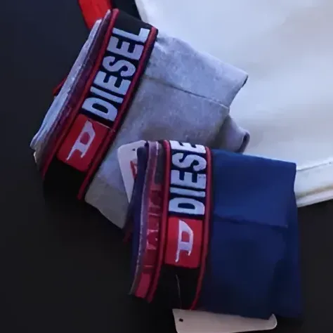 Cueca Boxer Masculina Diesel Algodao 3 Unidades