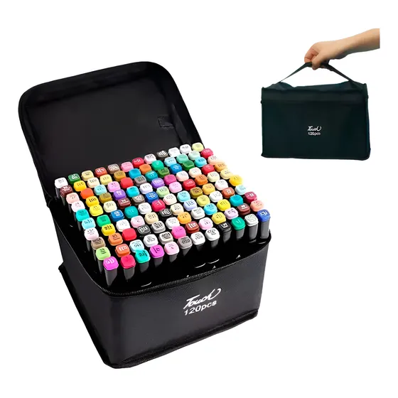 Marcador Para Colorear Touch 120pcs De Punta Doble X 120