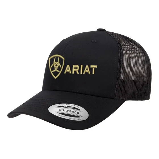 Gorras Ariat Vaqueras Hooey Trucker Bordadas Ranch Kimes 3d Negro Ajustable Lisa