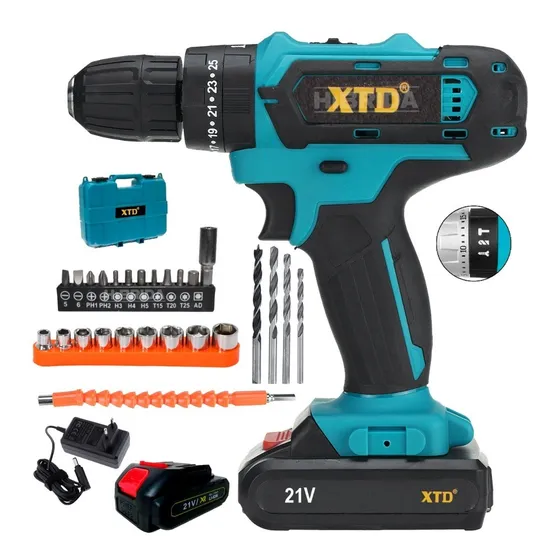 Taladro Percutor 21v Inalambrico Rotomartillo Destornillador