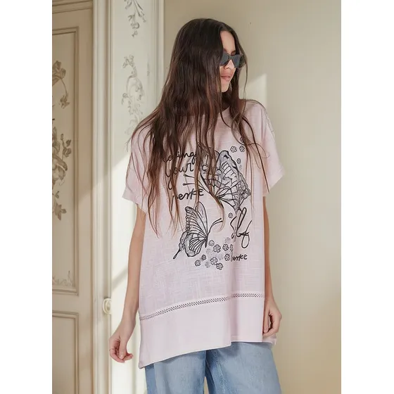Remera Remeron Self Love Lino Con Guipiure Gu2659 Arizona