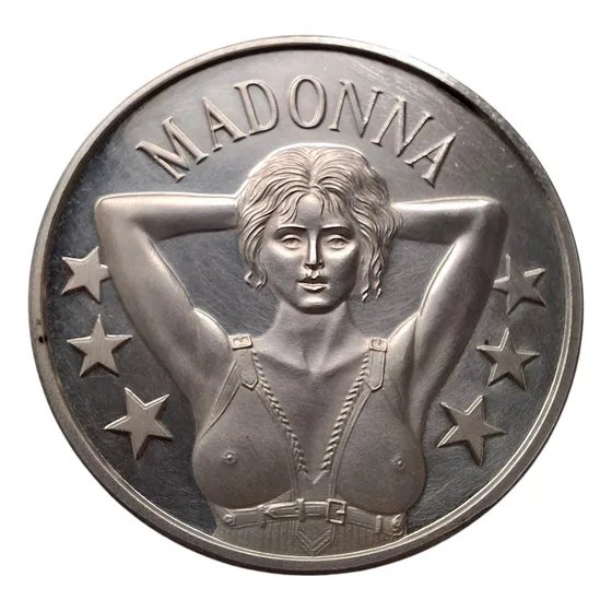 Moneda De Plata Fina 999 1 Oz Madonna Hot Stars Colección