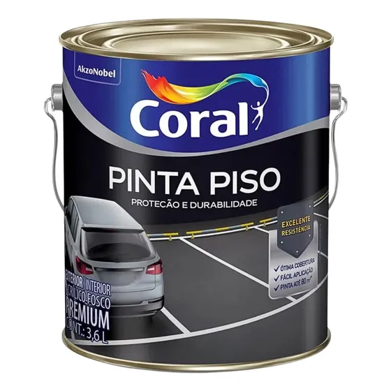 Tinta Piso Acrílica Premium Coral Diversas Cores 3,6 Litros