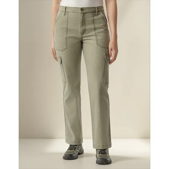 Pantalón Dama Bas Outdoor Cargo Jean Palazzo Denim