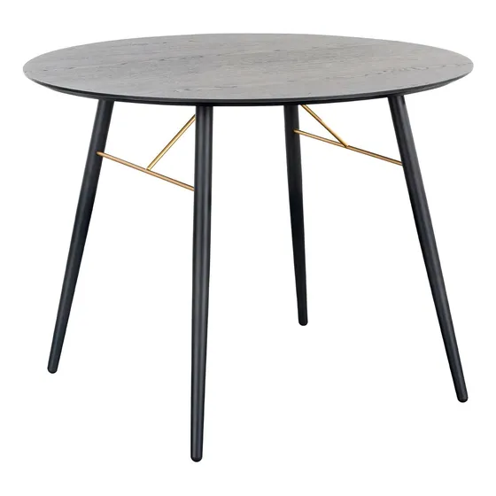 Mesa Comedor Redonda Mundo In Onno Desayunador Moderno 100cm Color de la tapa Negro