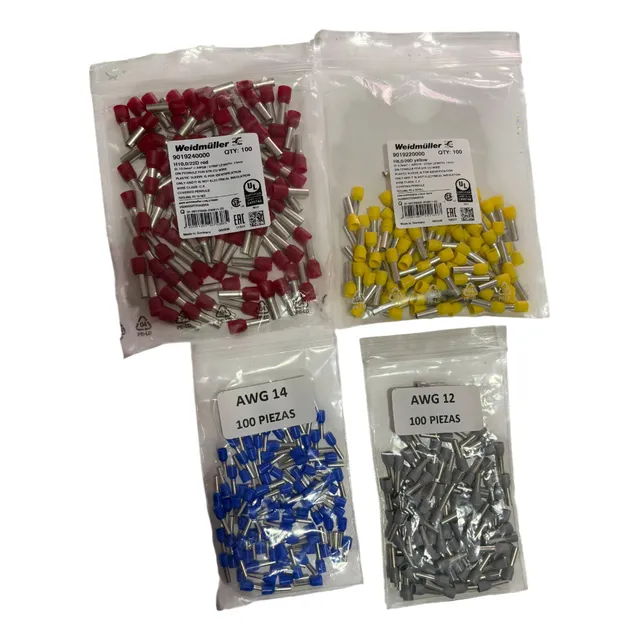 Kit 400 Pzas Ferrul Calibre Awg 8,10,12,14 Puntas Terminales
