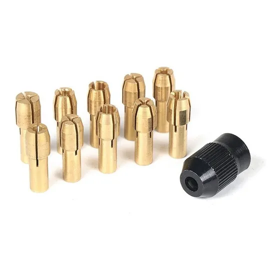 Juego 10 Boquillas Pinzas Para Dremel + Mandril (11 Piezas)