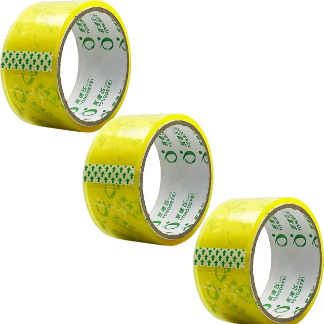 Rollo Cinta Adhesiva X3 Transparente Embalaje Deposito Diy