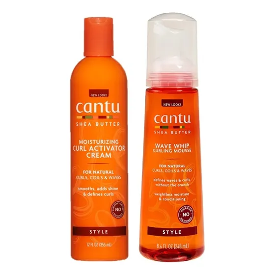 Pack Activador De Rulo Y Mousse Wave Whip Karité Cantu