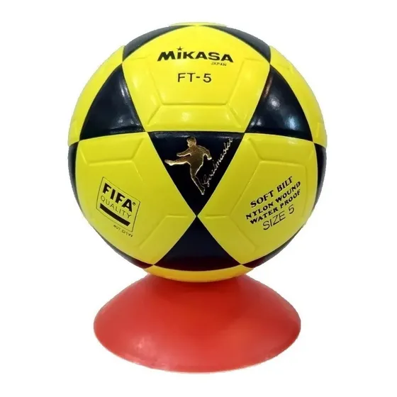 Bola Futevôlei Mikasa Ft-5 Amarela E Preta + Cor Amarelo/preto