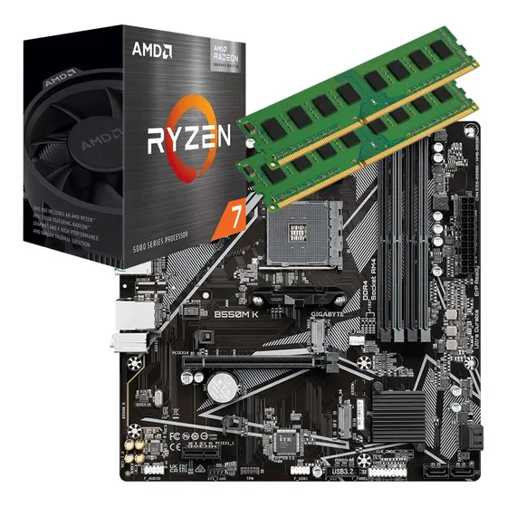Combo Actualizac Pc Amd Ryzen 7 5700g + B550 + 32gb Martinez