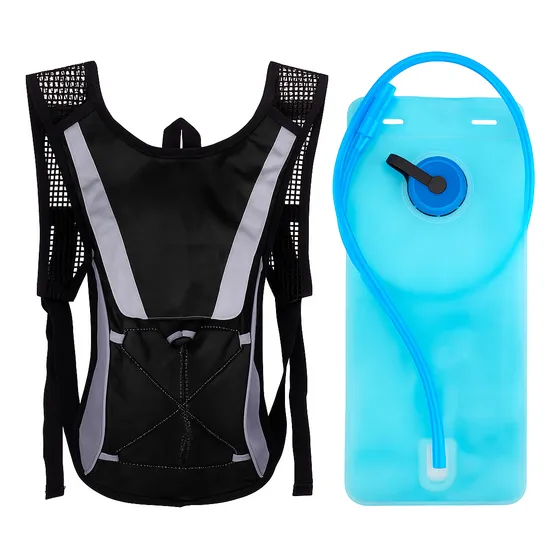 Mochila Hidratação Impermeável C/ Bolsa D'água Ciclismo 2l Cor Preto