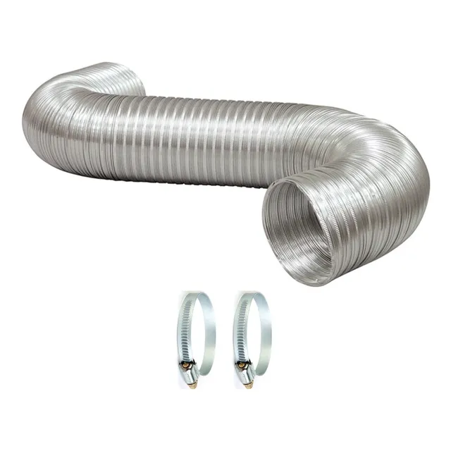 Kit Duto Flexível Aquecedor I Coifa 120mm 1 Metro + 2 Abraç.