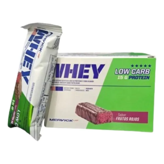 Whey Low Carb Protein Bar Banana 12 Uds X 46g Frutos Rojos