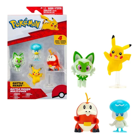 Pokemon Figuras Iniciales Paldea -pikachu Fuecoco Sprigatito