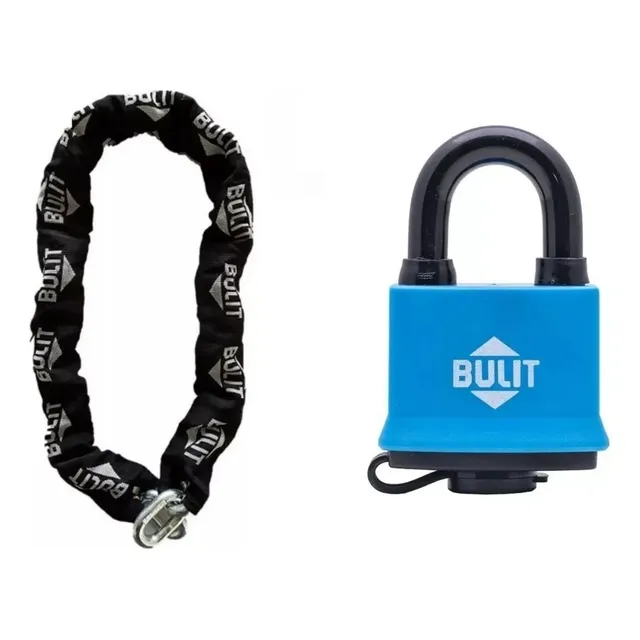 Combo Cadena 1/4 Maxima Seguridad 1mt + Candado 40 Wr  Bulit