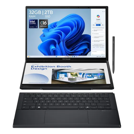 Laptop Asus Zenbook Duo Ux84 Intel Core U9 32gb 2tb Gris