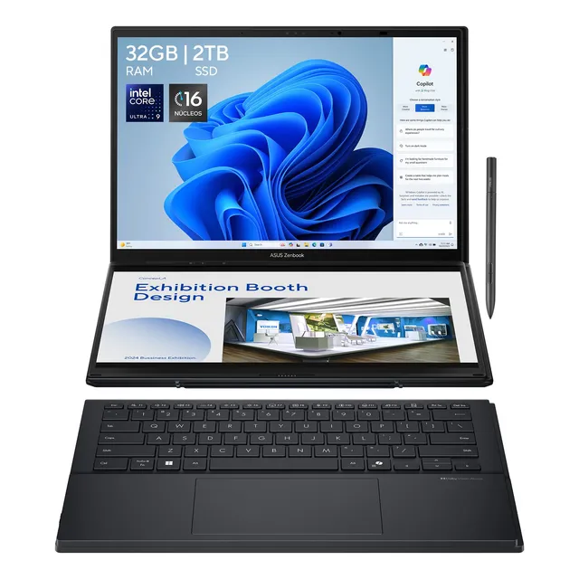 Laptop Asus Zenbook Duo Ux84 Intel Core U9 32gb 2tb Gris