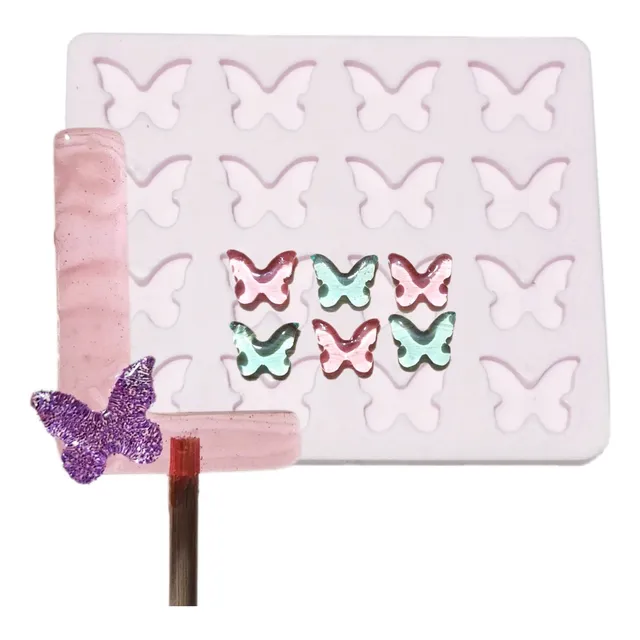 Molde Silicone Confeitaria Artesanal Aplique Borboleta 1,3cm