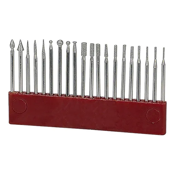 Juego De Puntas Giratorias Con Punta De Diamante, 20 Piezas