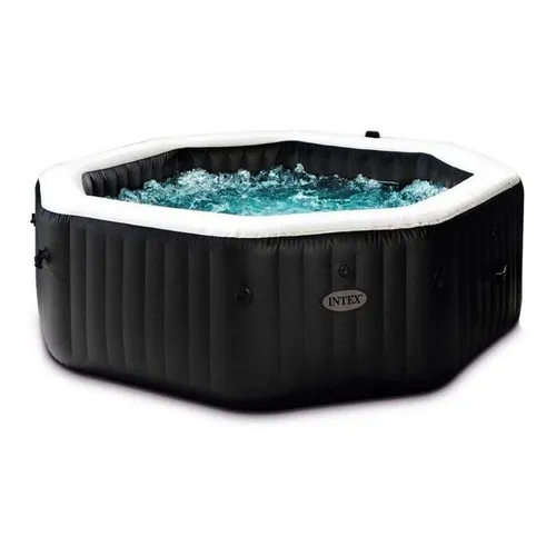 Jacuzzi Spa Hidromasaje Jets Deluxe Intex Octogonal 201x71cm Color Gris oscuro