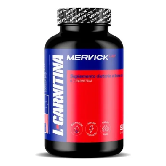 Carnitina 90 Tabletas Quemador De Grasas Mervick Lab Sabor Neutro