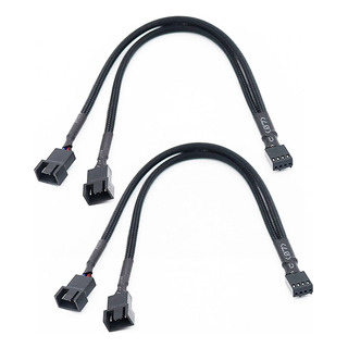2x Cabo Trançado De 1 A 2 Vias Y Splitter 3/4 Pinos Pwm Male 2x Cabo Trançado De 1 A 2 Vias Y Splitter 3/4 Pinos Pwm Male
