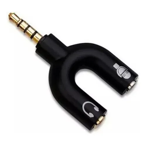 Divisor Audífono Y Micrófono Splitter Auxiliar Plug 3.5 Trrs