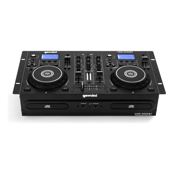 Combinação De Leitor De Cd E Mixador De Dj Gemini Sound Cdm-