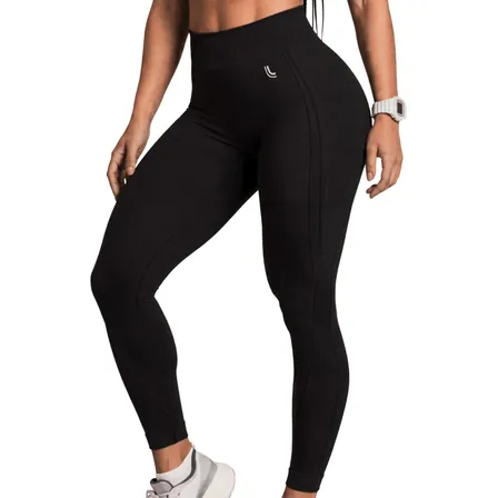 Legging Lupo Original Poliamida Texturizada Ar Sem Costura Preto Legging Academia Fitness M